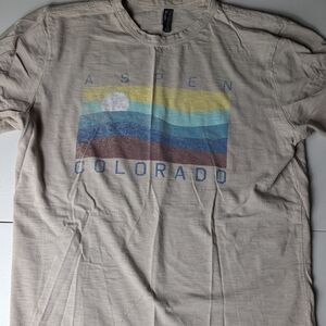 Aspen Colorado Graphic Tee - Light Brown